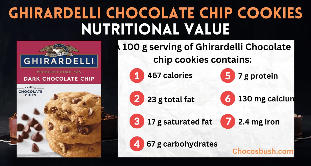 ghirardelli chocolate chip cookies nutritional value