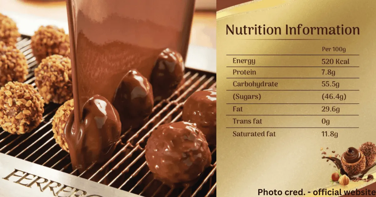 Ferrero rocher nutrition information first