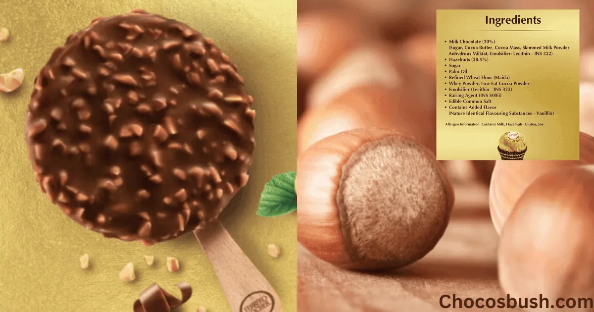 Ferrero rocher nutrition information ingreddients